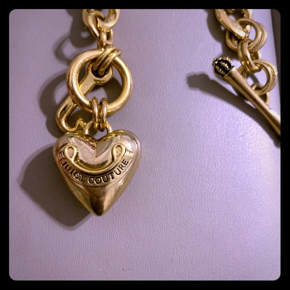 JUICY COUTURE HEAVY CHAIN HEART NECKLACE 16"